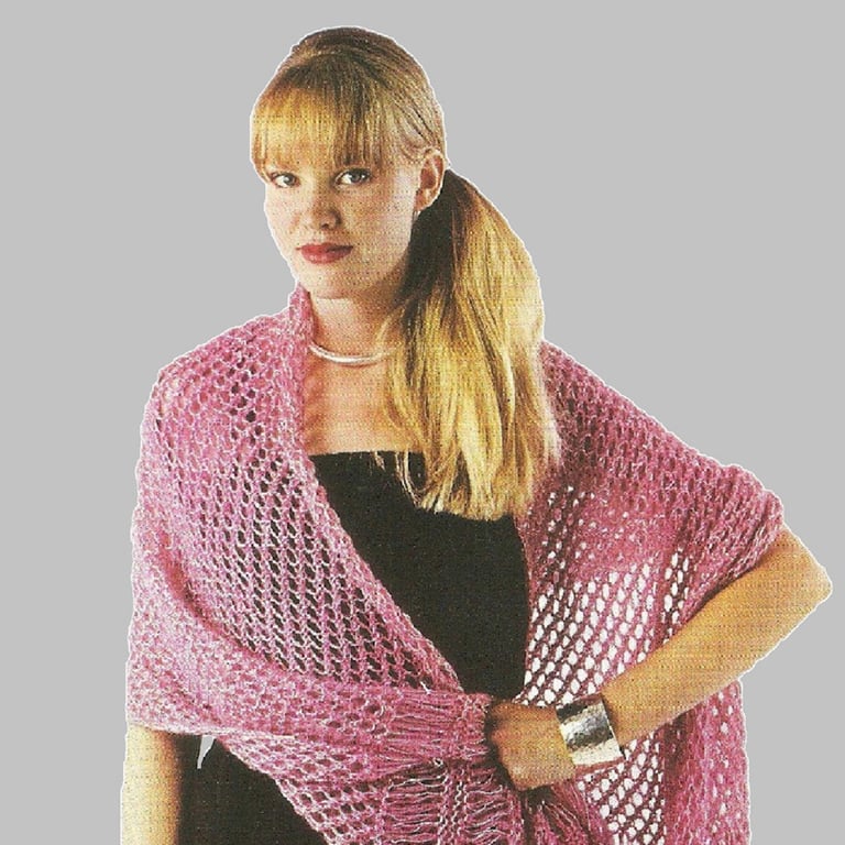 VINTAGE KNITTING PATTERN PDF Summer Stole