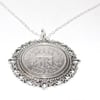 Fancy Pendant 1942 Lucky sixpence 79th Birthday plus a Sterling Silver 18in Chai
