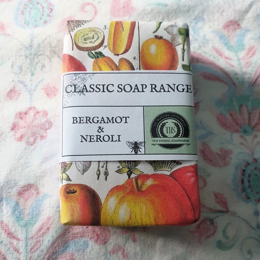 SALE! Bergamot & Neroli Soap, vegan, soap gift, floral soap, orange blossom