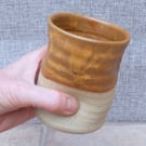 Water, juice or milk beaker tumbler cup handthrown in stoneware pottery ceramic