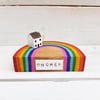 Handmade Wooden Miniature House on Rainbow Gift
