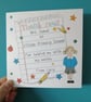 Personalised Teacher thank you card, cartoon card, thank you teacher, thank you  - Image 1