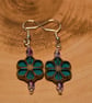 Hawaiian ocean blue flower earrings - Image 6