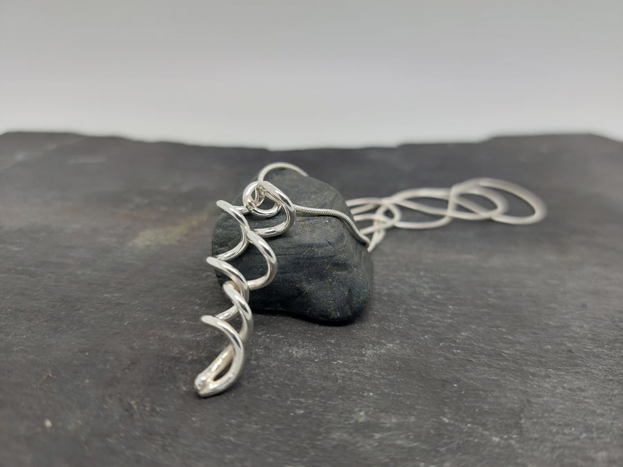 Sterling Silver Coil Pendant 
