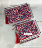 Union Jack zip clutch bag, Detachable wrist strap, 2 size options, Handmade - Image 9