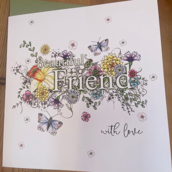 NEW! My Beautiful Friend Greeting card 