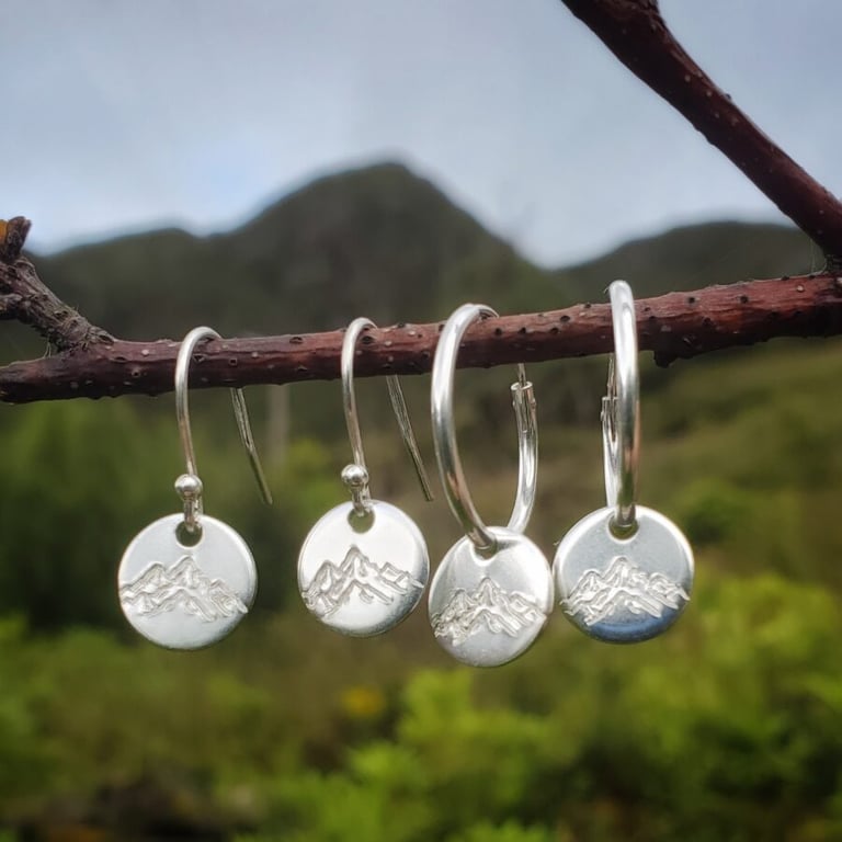 Wee mountain earrings 