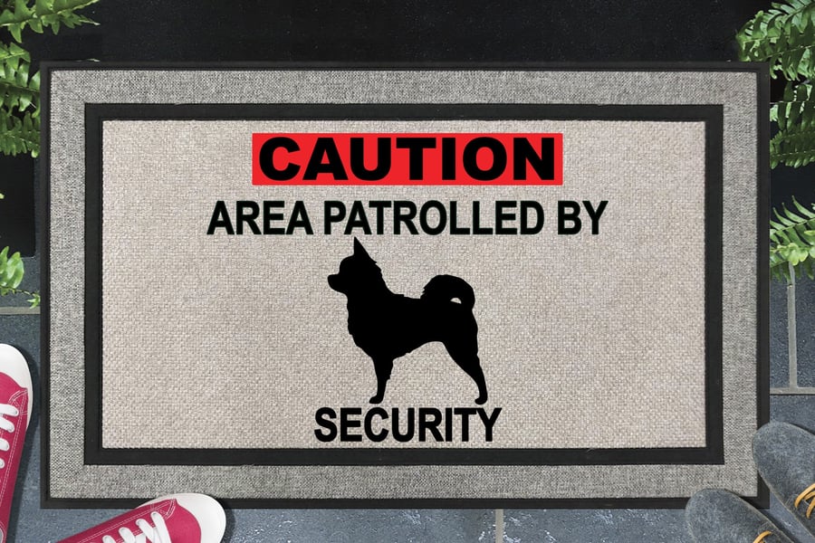Chihuahua Security Door Mat No.6 -  Chihuahua Welcome Mat - All Weather 45x70cm 