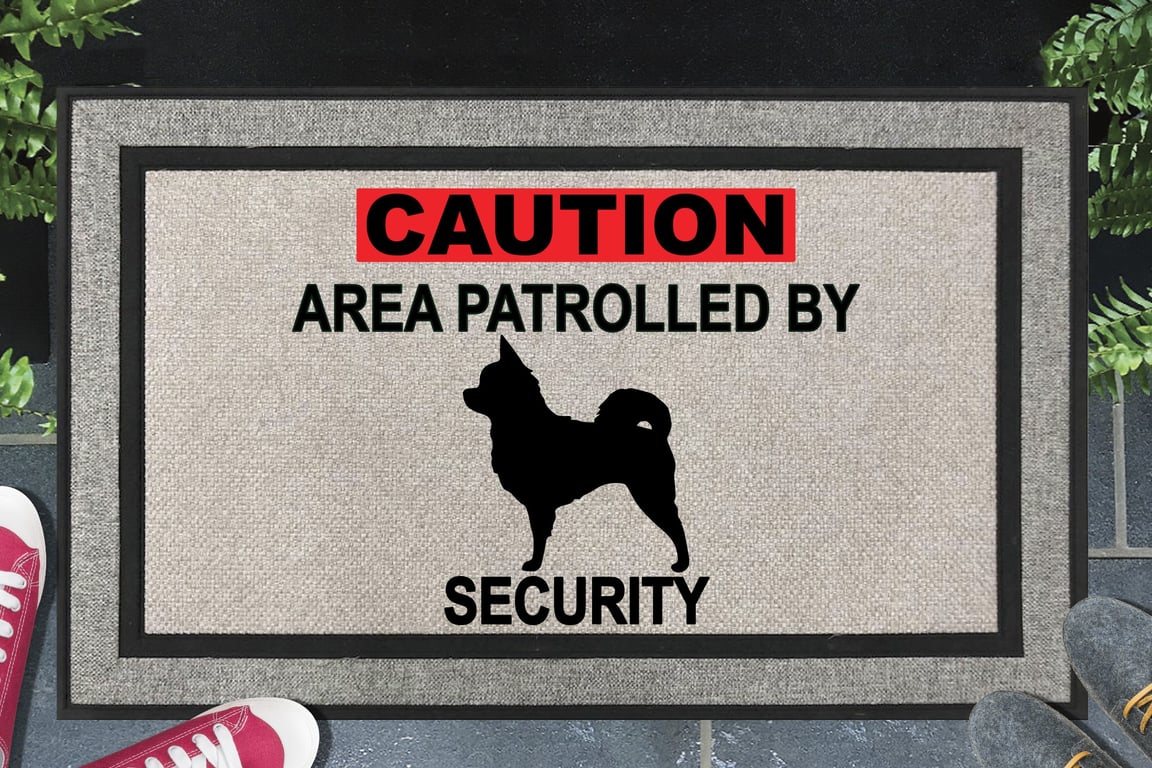 Chihuahua Security Door Mat No.6 -  Chihuahua Welcome Mat - All Weather 45x70cm 