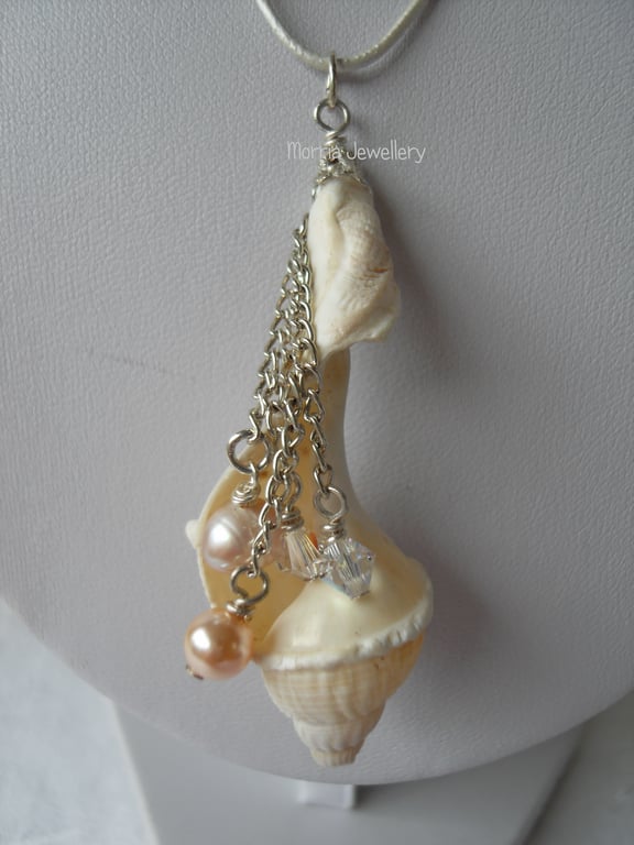 Shell, Pearl and Crystal Pendant