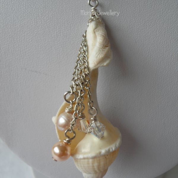 Shell, Pearl and Crystal Pendant