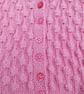Baby cardigan in pink with hood and bobble pattern to fit 6 - 12 months  - Image 4