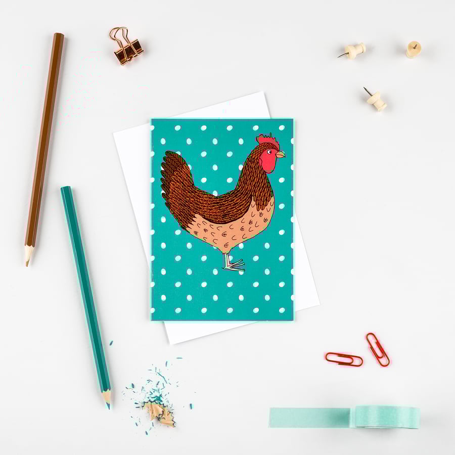 Chicken greetings card