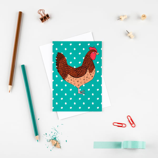 Chicken greetings card