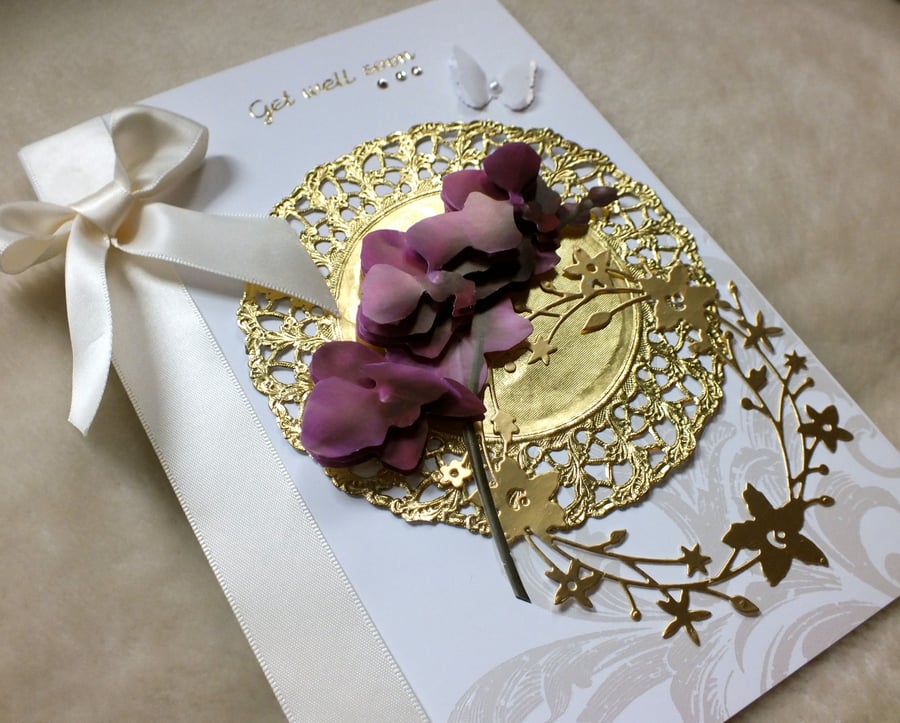 Luxury Handmade Get Well Soon Card