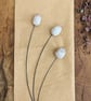 Perfectly Imperfect Ceramic Clover Flowers x 3, Muted Pink Meadow Red Clover - Image 3