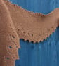 Hand knit natural coloured Alpaca scarf with beaded edging - Design S145 - Image 8