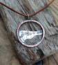 Copper hoop 'flowers' necklace, boho pendant  - Image 2