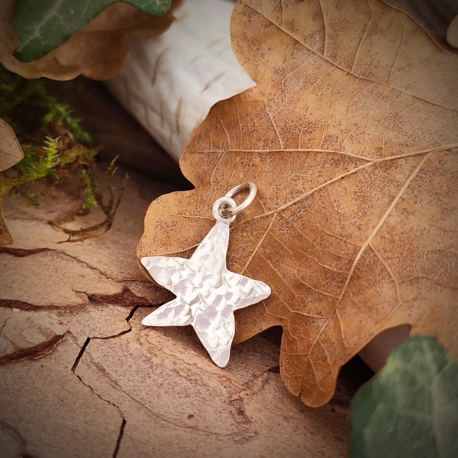 Wonky Star silver pendant