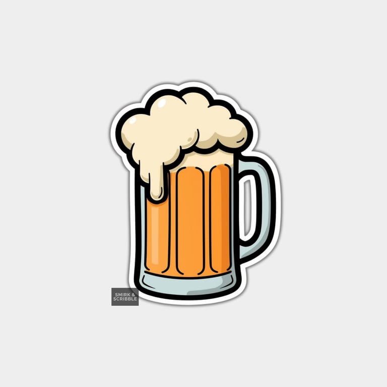 Funny Vinyl Sticker For Adults - Pint Of Beer