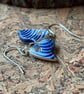 Handmade Ceramic Earrings One of a Kind Sterling Silver Eco Friendly Gifts - Image 1