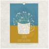 2026 Illustrated Flowers in Mugs Mini Wall Calendar