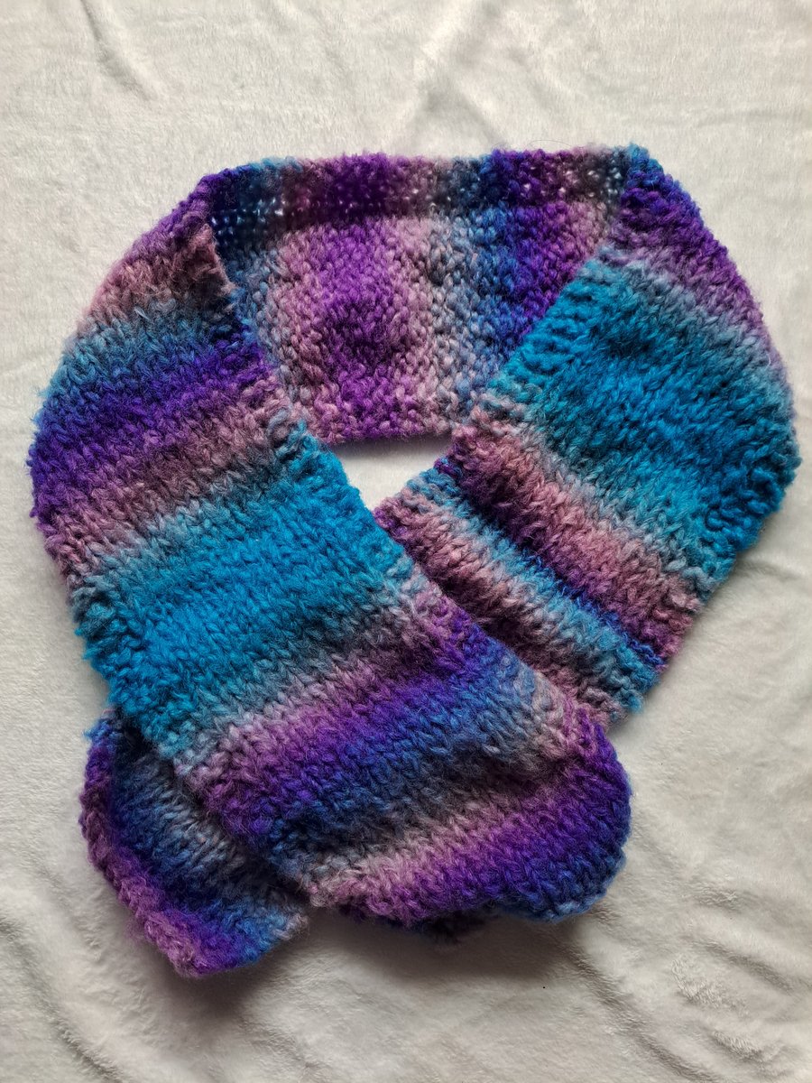 Hand knitted scarf