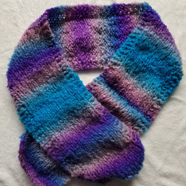Hand knitted scarf