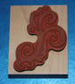 Inkadinkado Dotted Flourish Rubber Stamp (99286DD) Wooden Mounted - Image 2