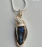 Wire wrapped flashy blue labradorite pendant  - Image 2