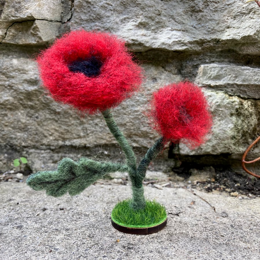 Poppy floral ornament