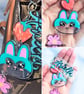 Custom Keychain Personalised school bag keyring party placenames