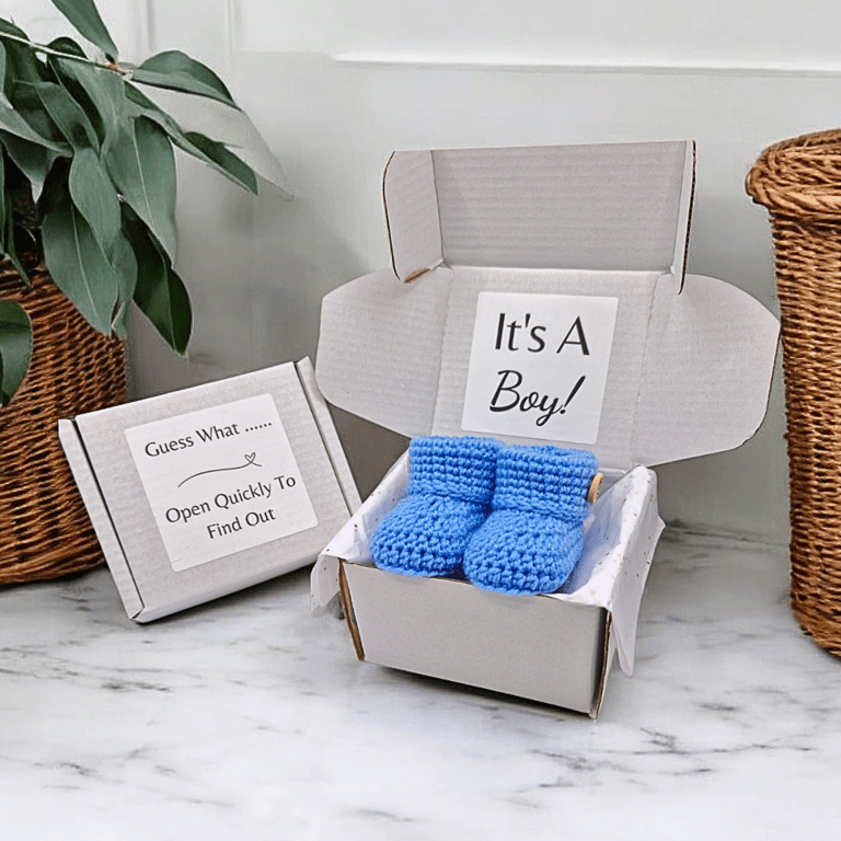 Gender Reveal Gift Box - It's A Boy – Crochet Booties
