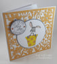 Handmade Just for You card - plant pot rabbit - Image 6