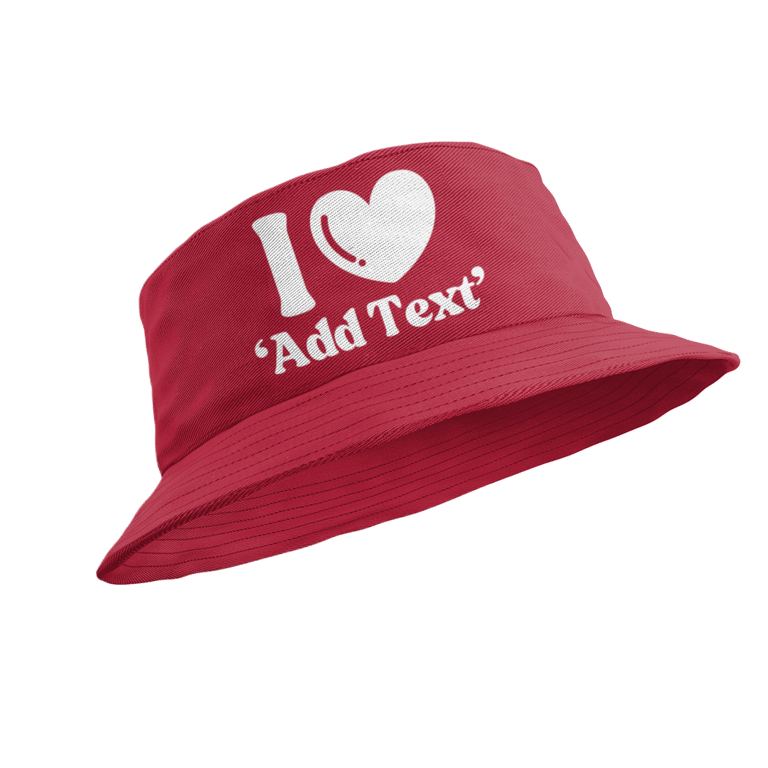 Personalised Bucket Hat Personalised  I Love Hat - funny personalised gift