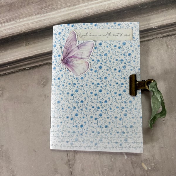 Stationery - Mini Notebook - Blue Floral - PB13 0018