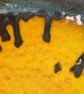 Fruit Bowl Platter - bright ceramic shallow bowl with Black Lava glaze edge - Image 4