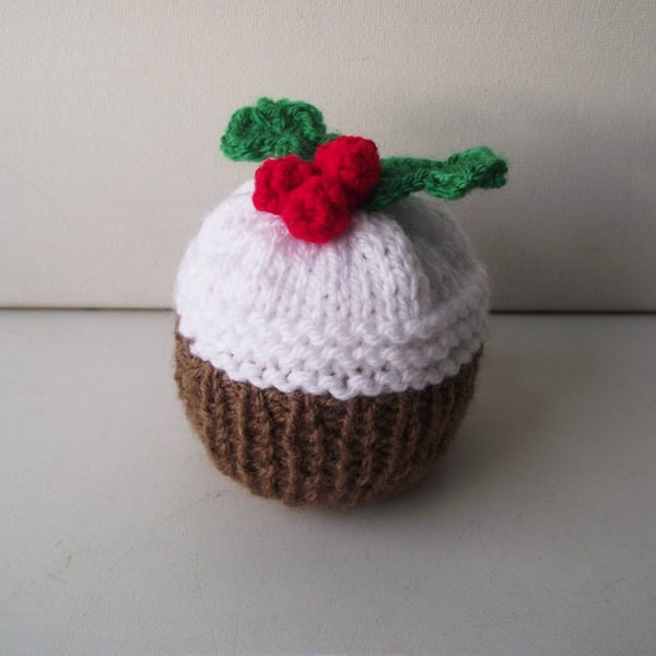 Knitted Christmas Pudding Chocolate Orange Cover