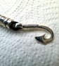 Leather Spacer  black burgundy silver Bracelet Handmade - Image 6