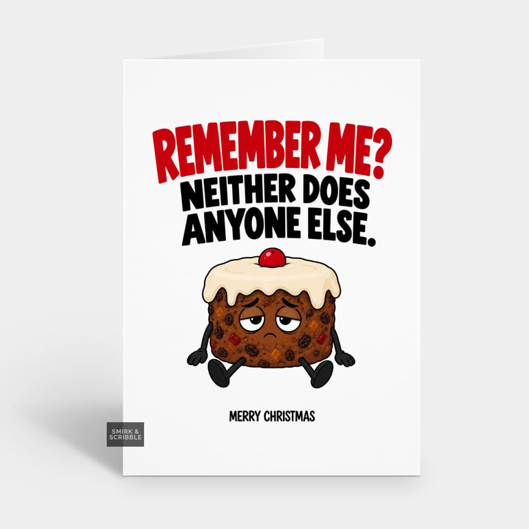 Funny Christmas Card For Him Or Her - Grumpy Cake