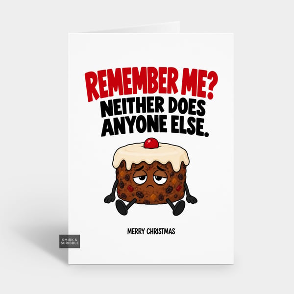 Funny Christmas Card For Him Or Her - Grumpy Cake