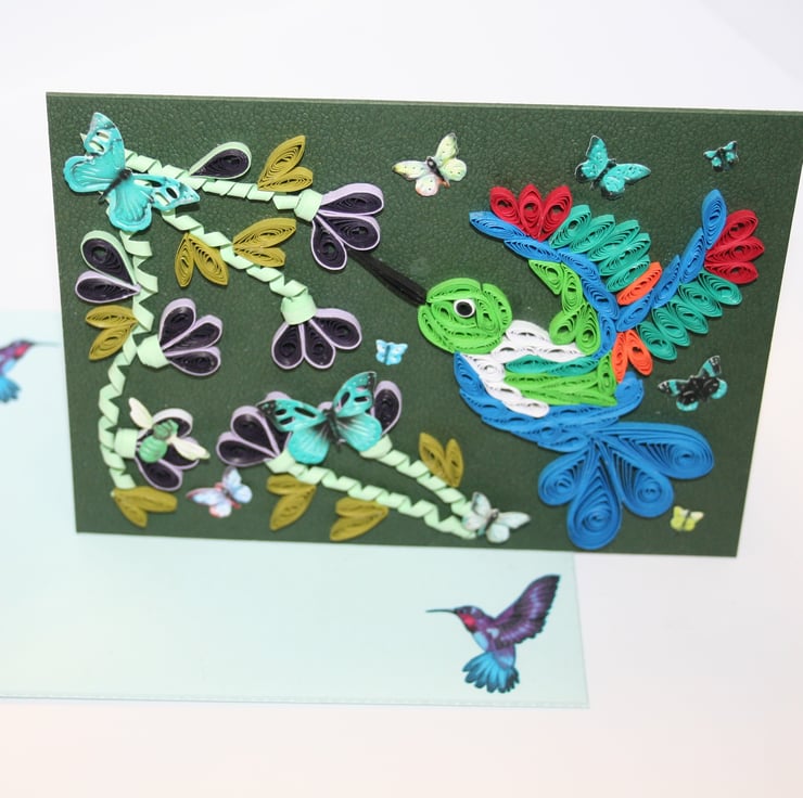 Northern Cardinal, Quilling Card 3D,Unique Dedicated Ghana