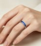 Enamel Ring, freeform ring, enamel, ocean ring, wave ring, blue river ring,   - Image 9