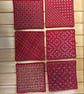 Sashiko embroidery fabric coasters