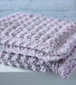 Crochet Baby Blanket, pink and grey baby girl gift for a shower or christening,  - Image 3