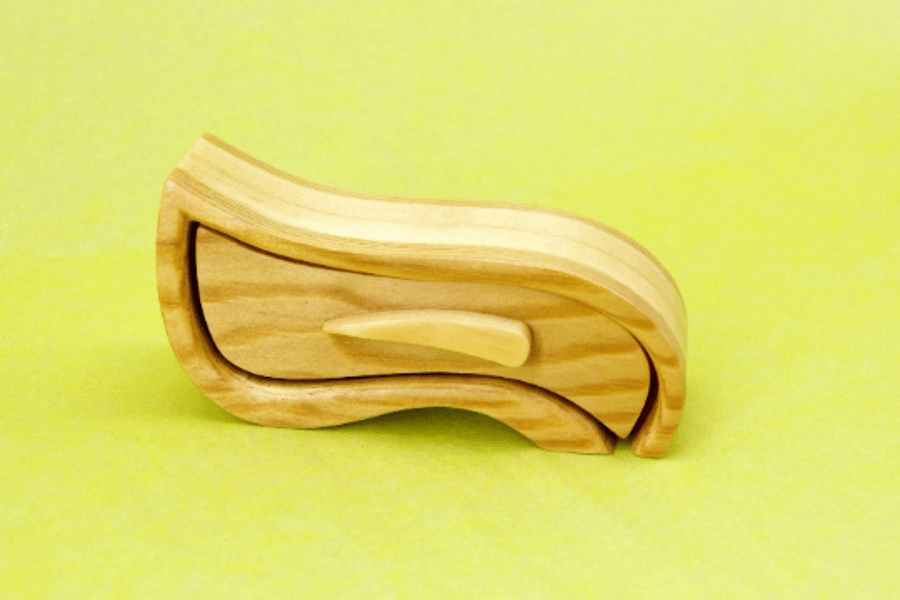 Small Wooden Trinket Jewel Box. Handmade.