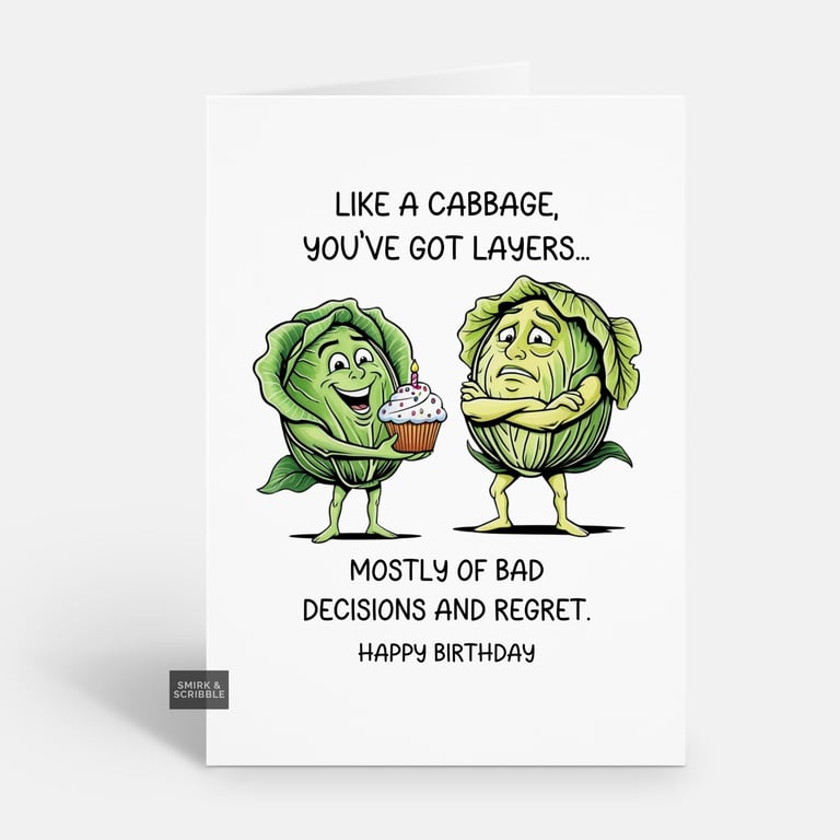 Unique Funny Birthday Card For Him Or Her 