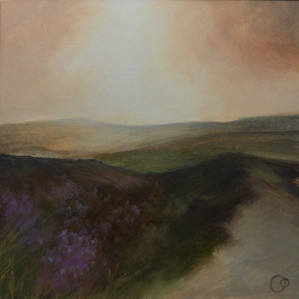 "Moorland Heather" Acrylic Painting on Paper 