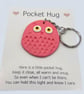 Pink Pocket Hug Owl Keyring Bag Charm - Image 2