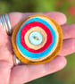 Target Hair Ornament, Felt, Autumnal, Vintage Button  - Image 3